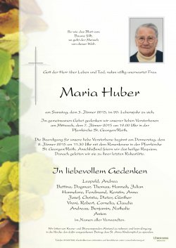 Parte von Maria Huber