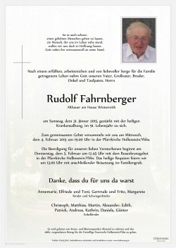 Parte von Rudolf Fahrnberger