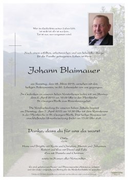 Parte von Johann Blaimauer