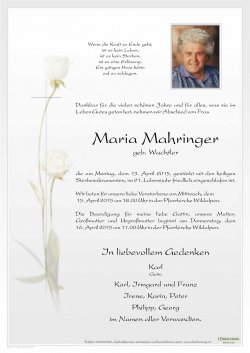 Parte von Maria Mahringer