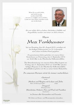 Parte von Max Fankhauser