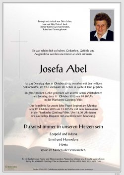 Parte von Josefa Abel