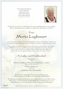 Parte von Maria Lugbauer
