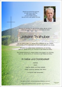 Parte von Johann Thalhuber