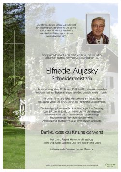 Parte von Elfriede Aujesky