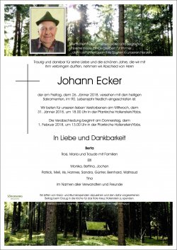 Parte von Johann Ecker
