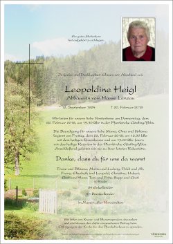 Parte von Leopoldine Heigl