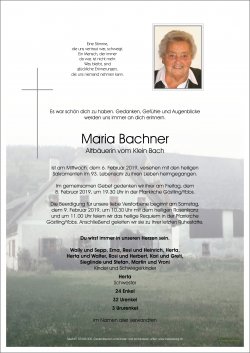 Parte von Maria Bachner