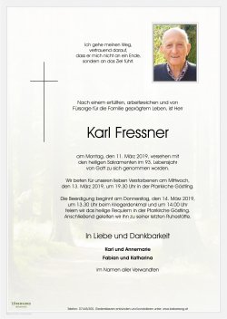 Parte von Karl Fressner