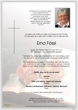 Parte von Erna Fössl