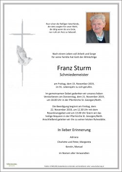 Parte von Franz Sturm