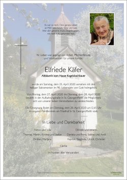 Parte von Elfriede Käfer