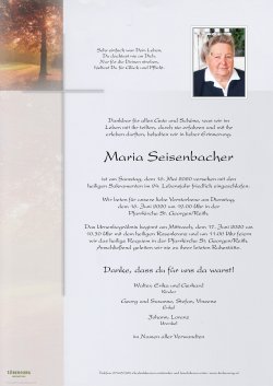 Parte von Maria Seisenbacher