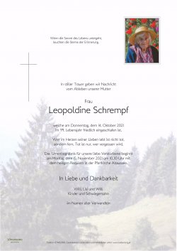Parte von Leopoldine Schrempf