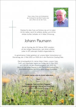 Parte von Johann Paumann