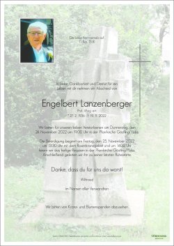 Parte von Prof. Mag. art. Engelbert Lanzenberger