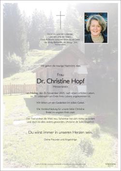 Parte von Dr. Christine Hopf