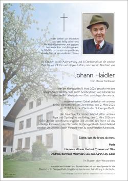 Parte von Johann Haidler