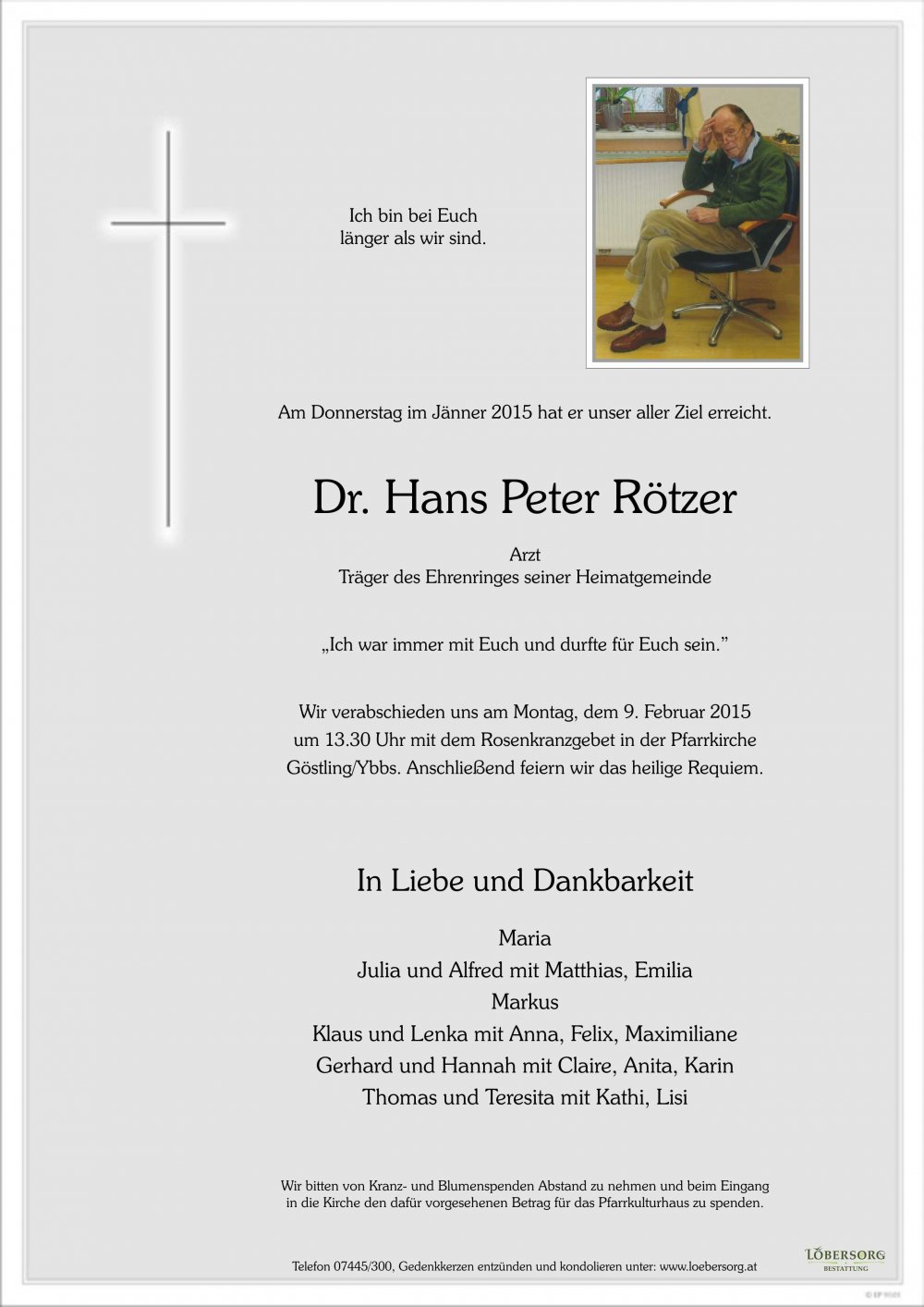 Parte von Dr. Hans Peter Rötzer