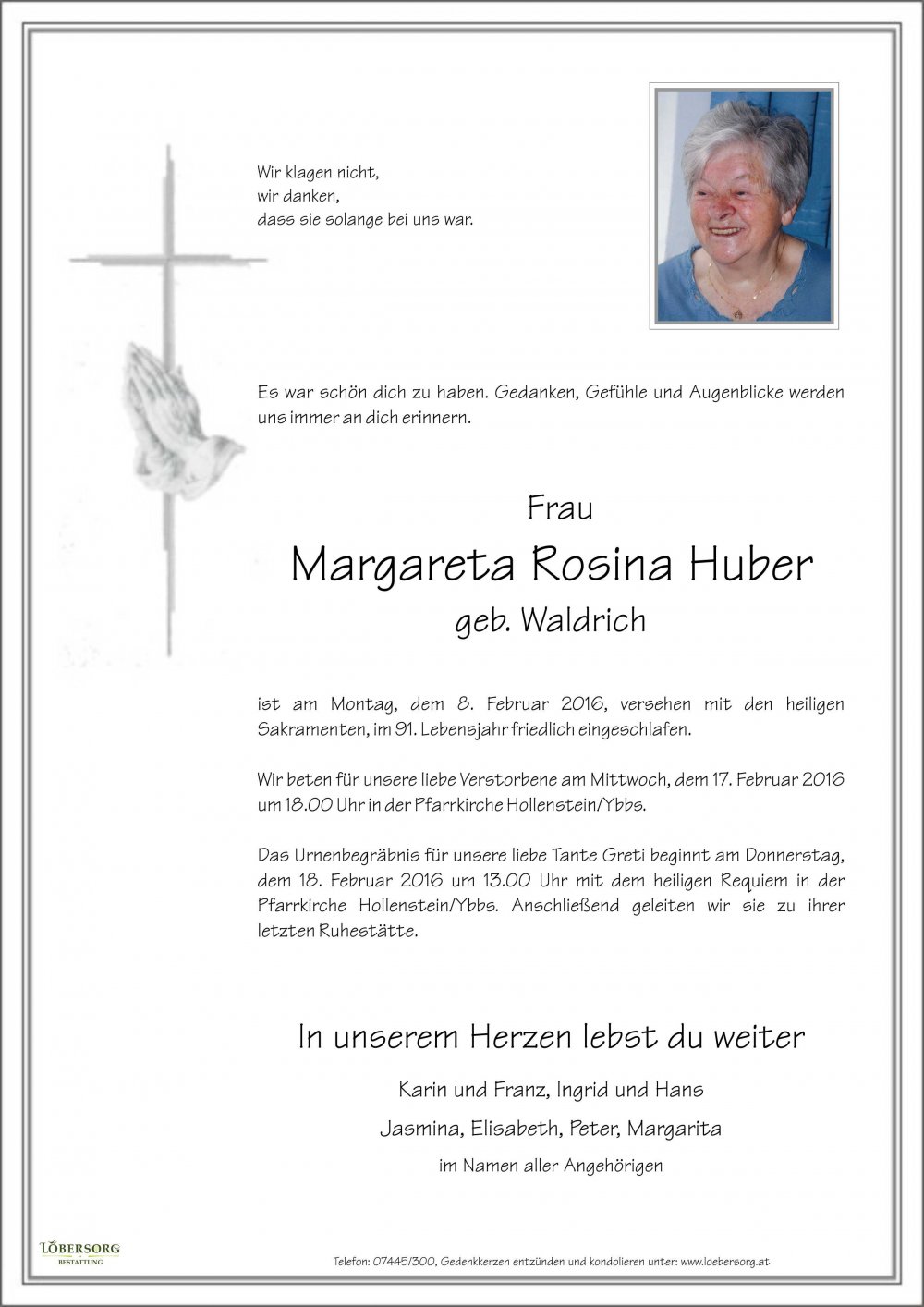 Parte von Magareta Rosina Huber