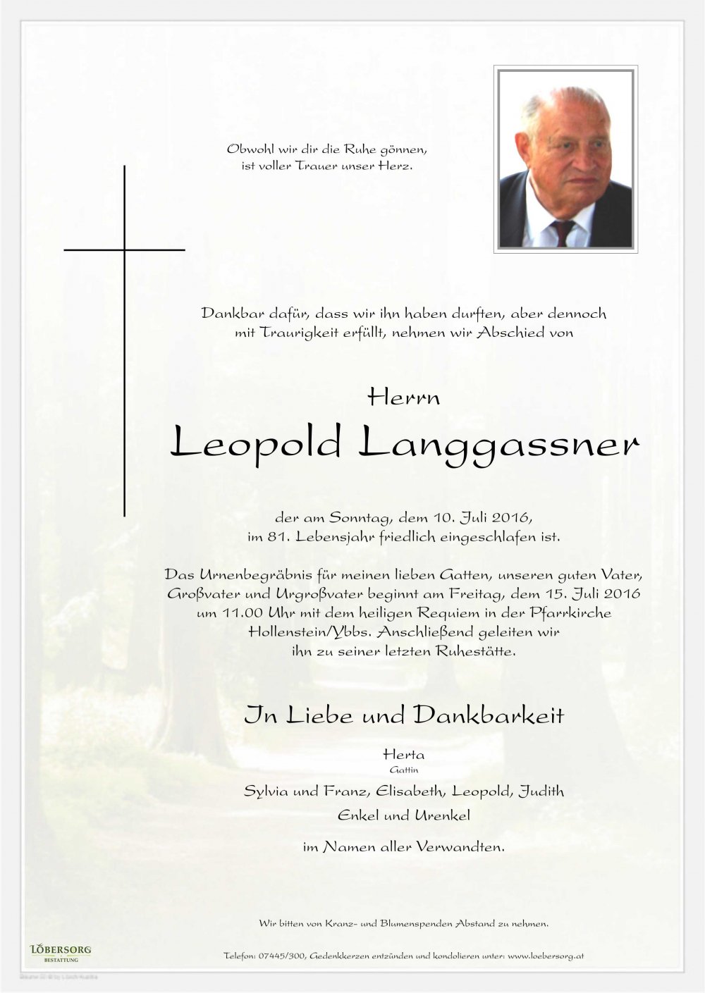 Parte von Leopold Langgassner