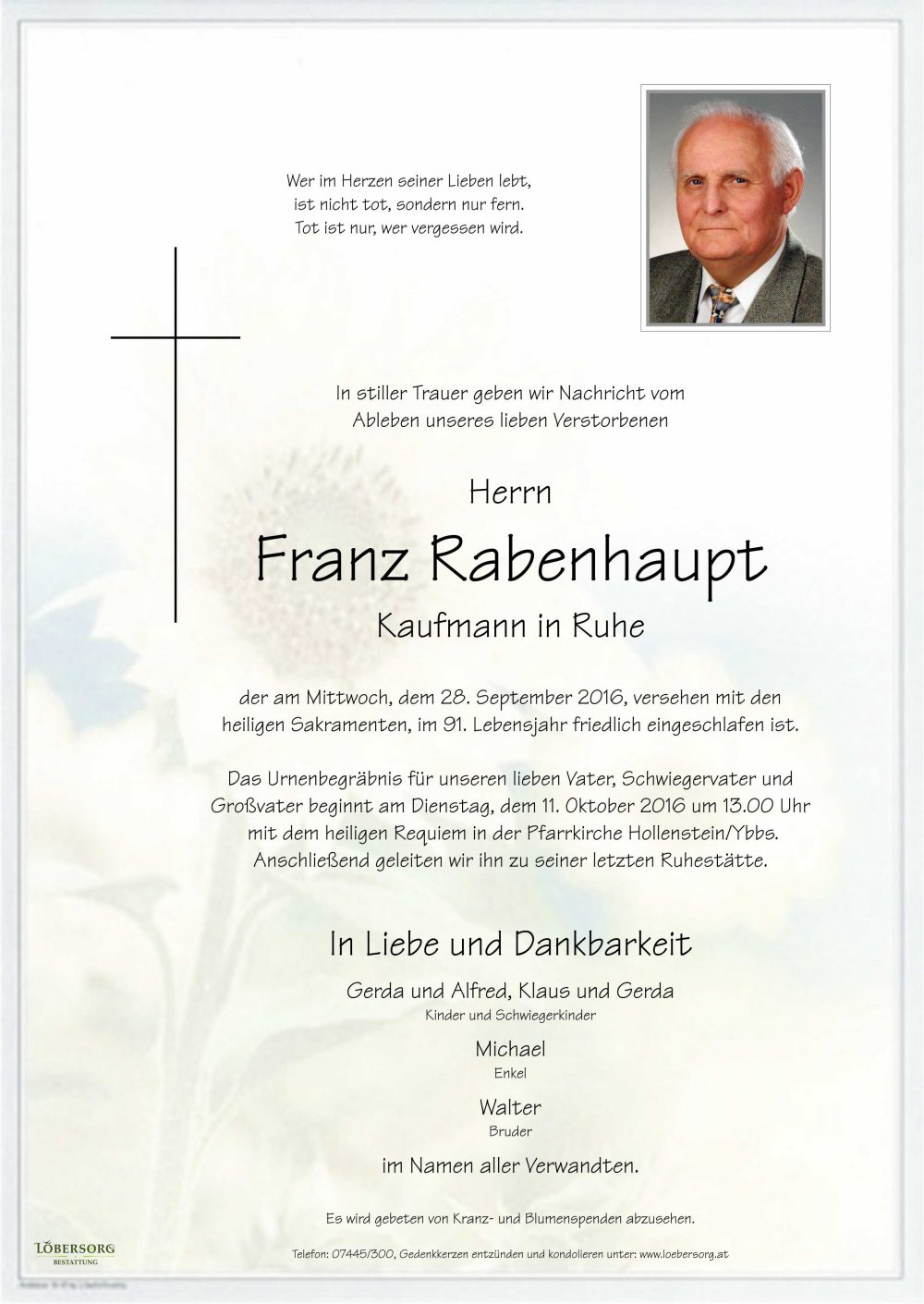 Parte von Franz Rabenhaupt