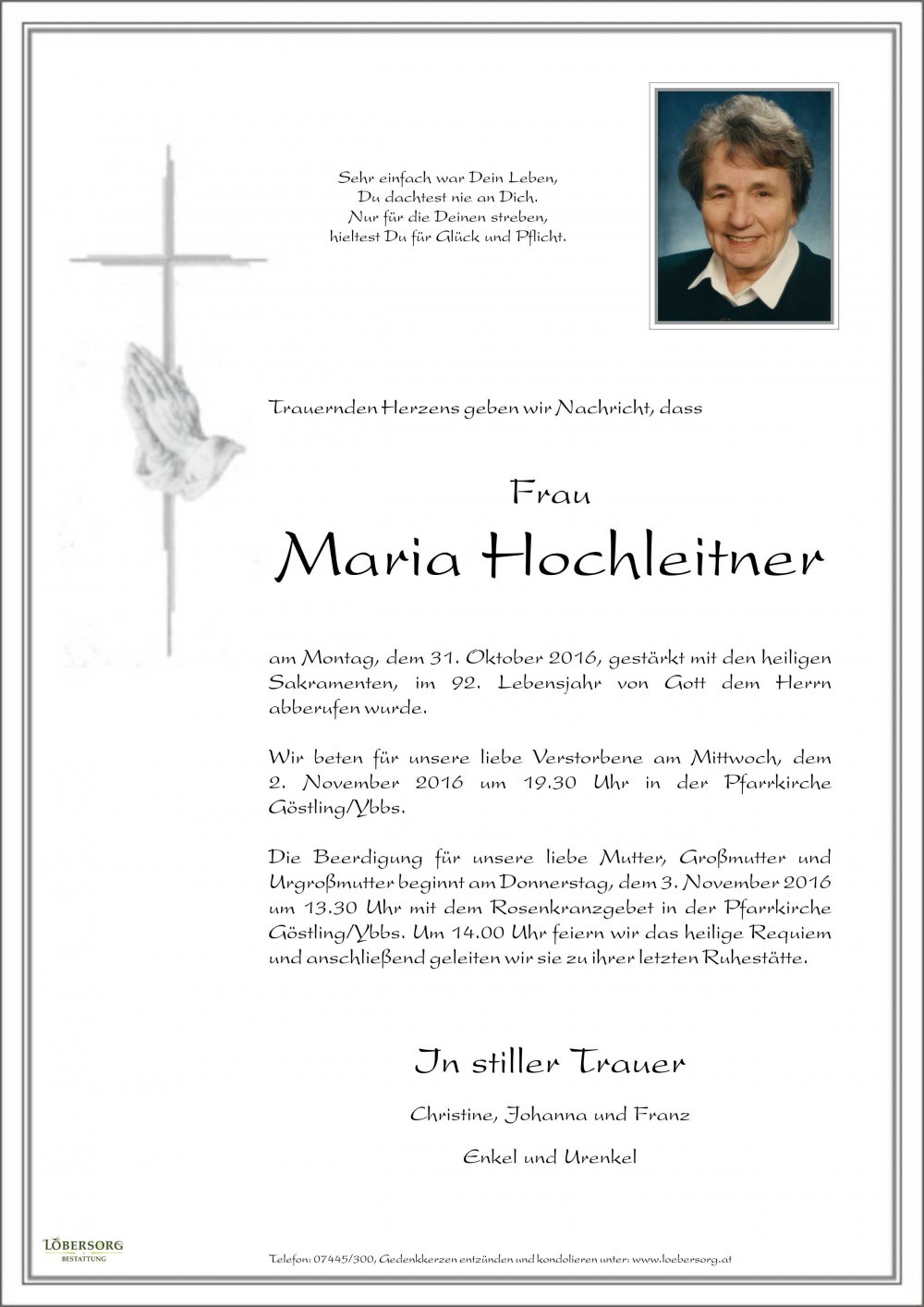 Parte von Maria Hochleitner