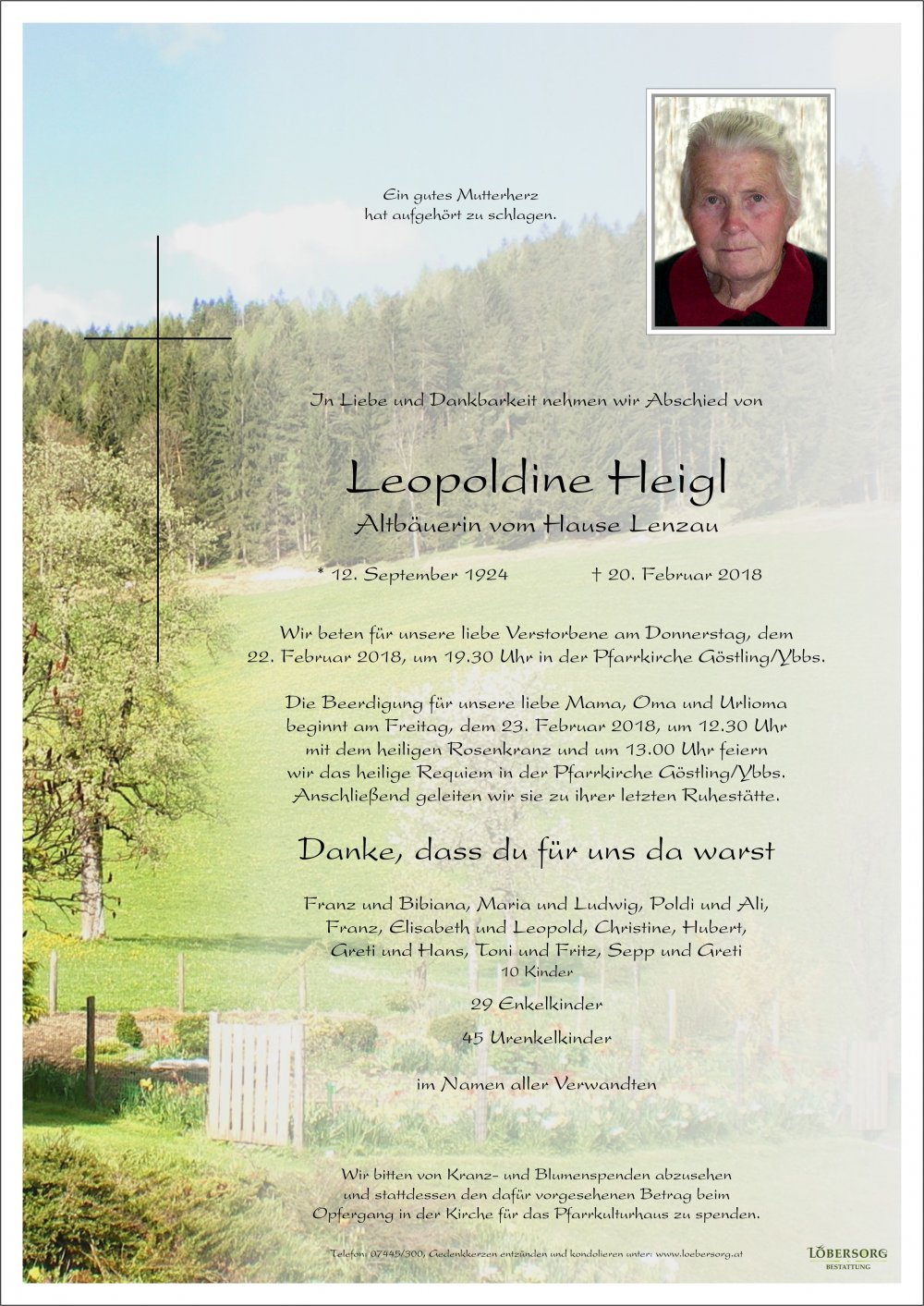 Parte von Leopoldine Heigl