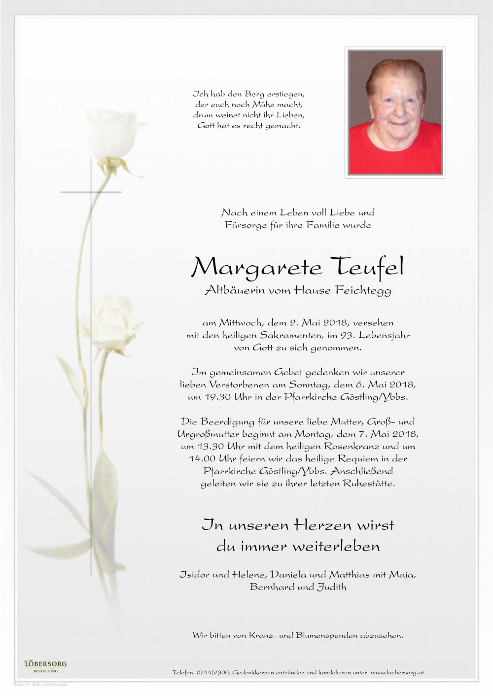 Parte von Margarete Teufel
