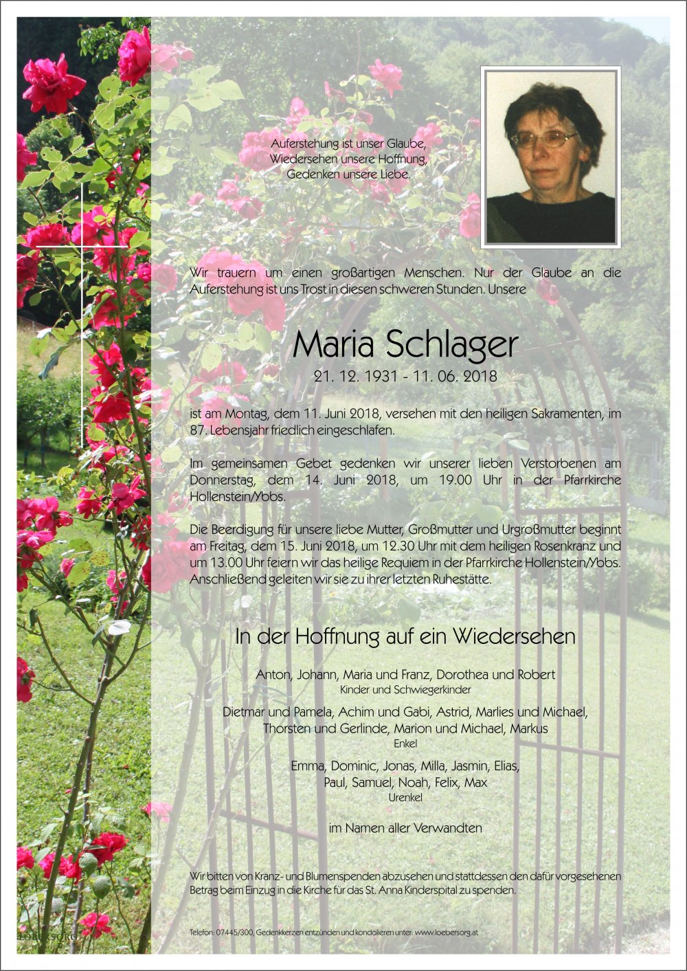 Parte von Maria Schlager