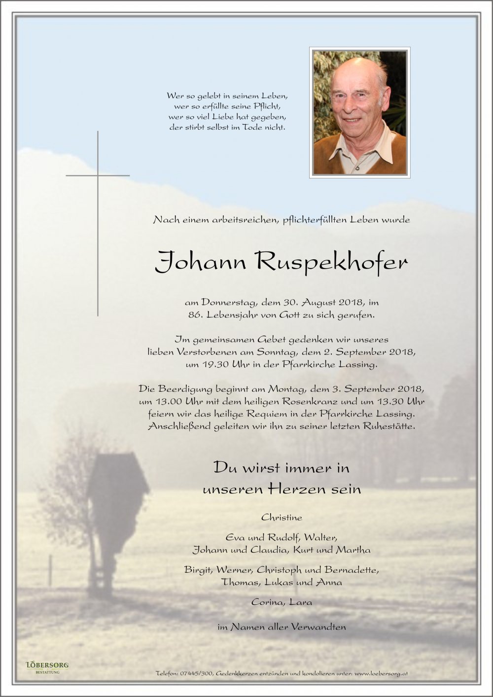 Parte von Johann Ruspekhofer