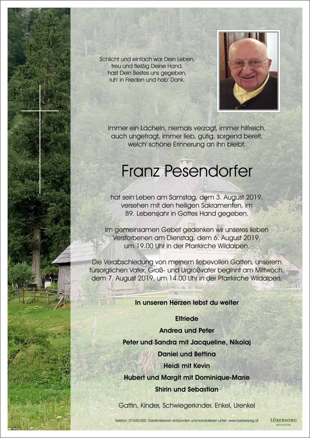 Parte von Franz Pesendorfer