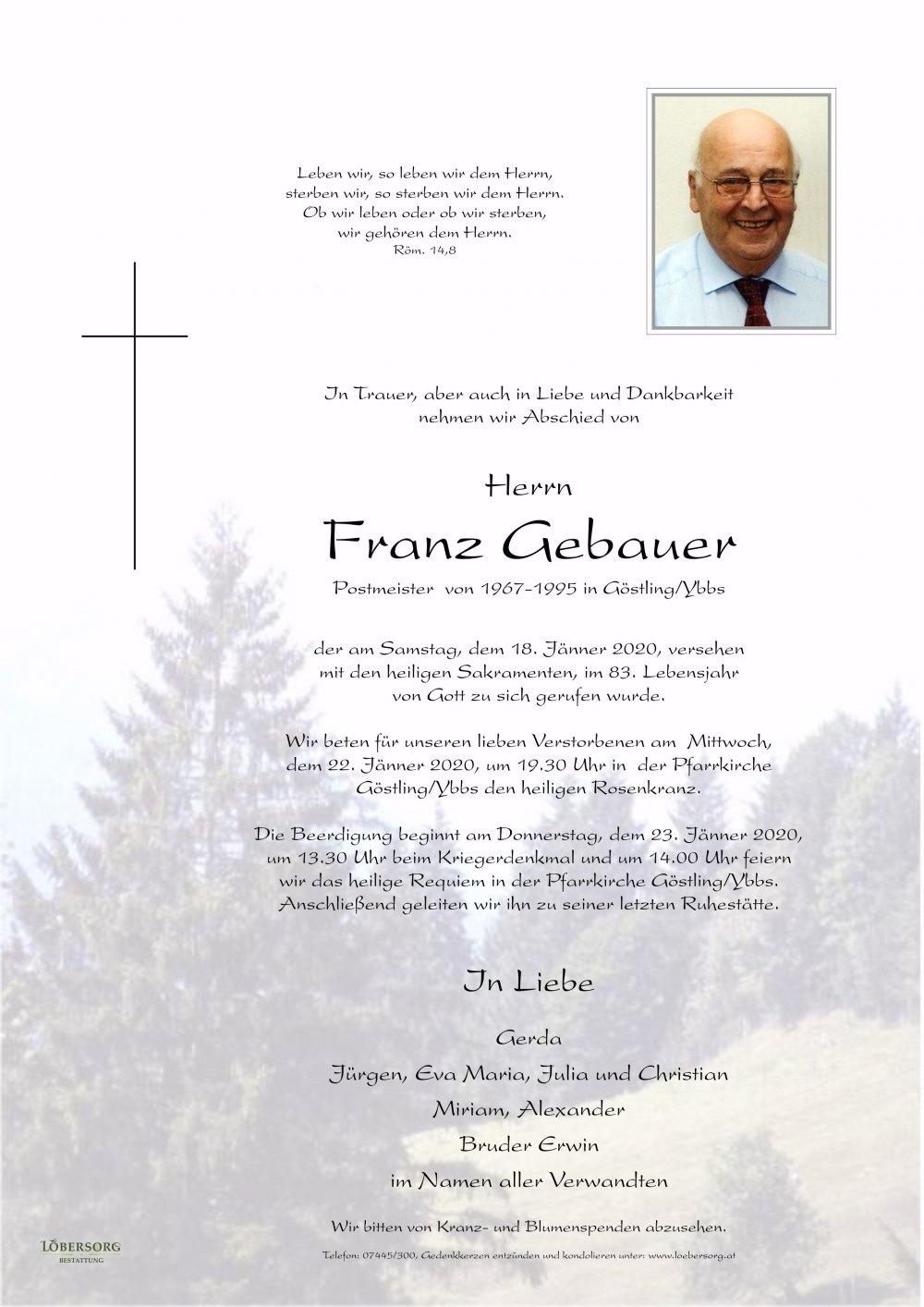 Parte von Franz Gebauer