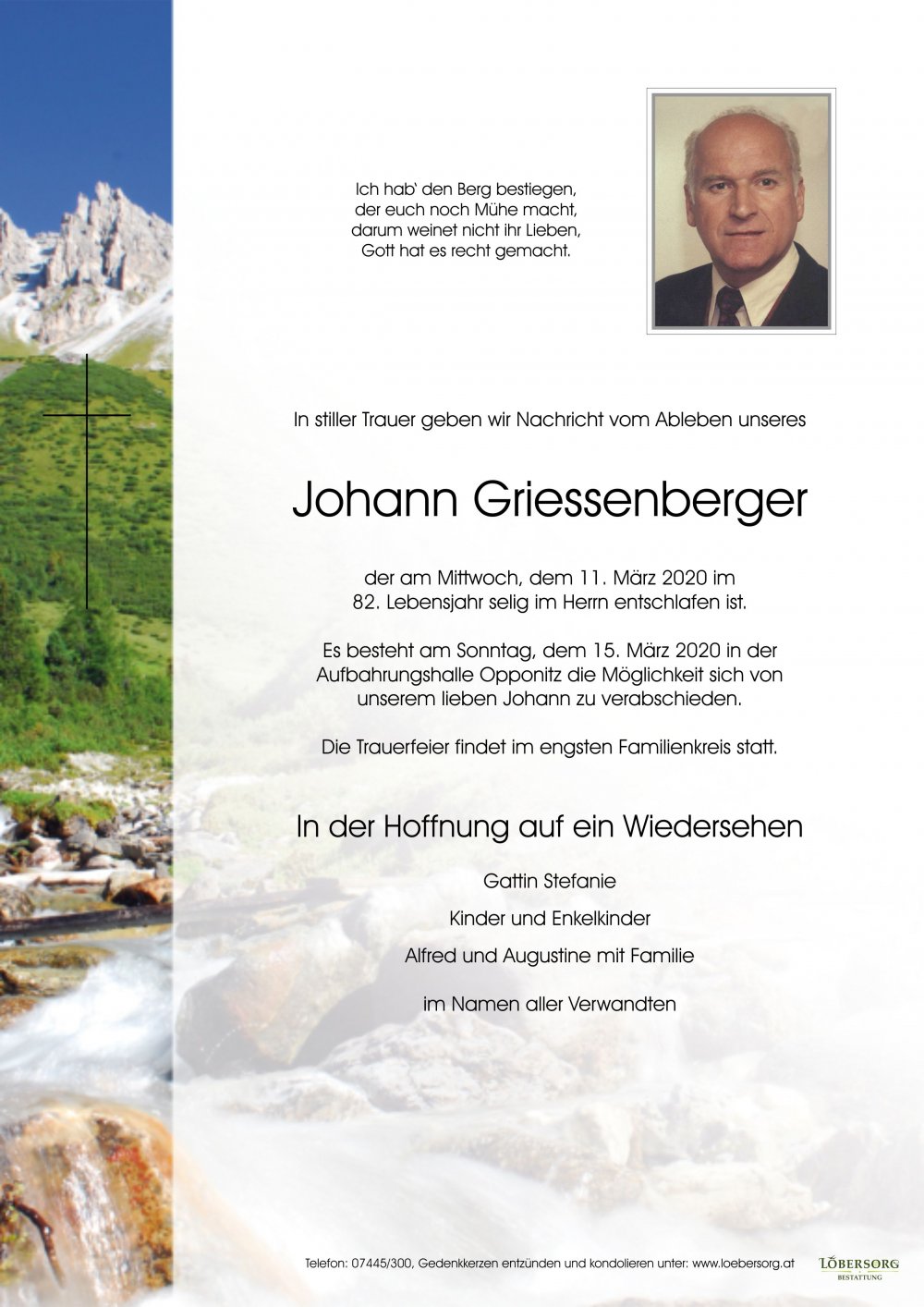 Parte von Johann Griessenberger