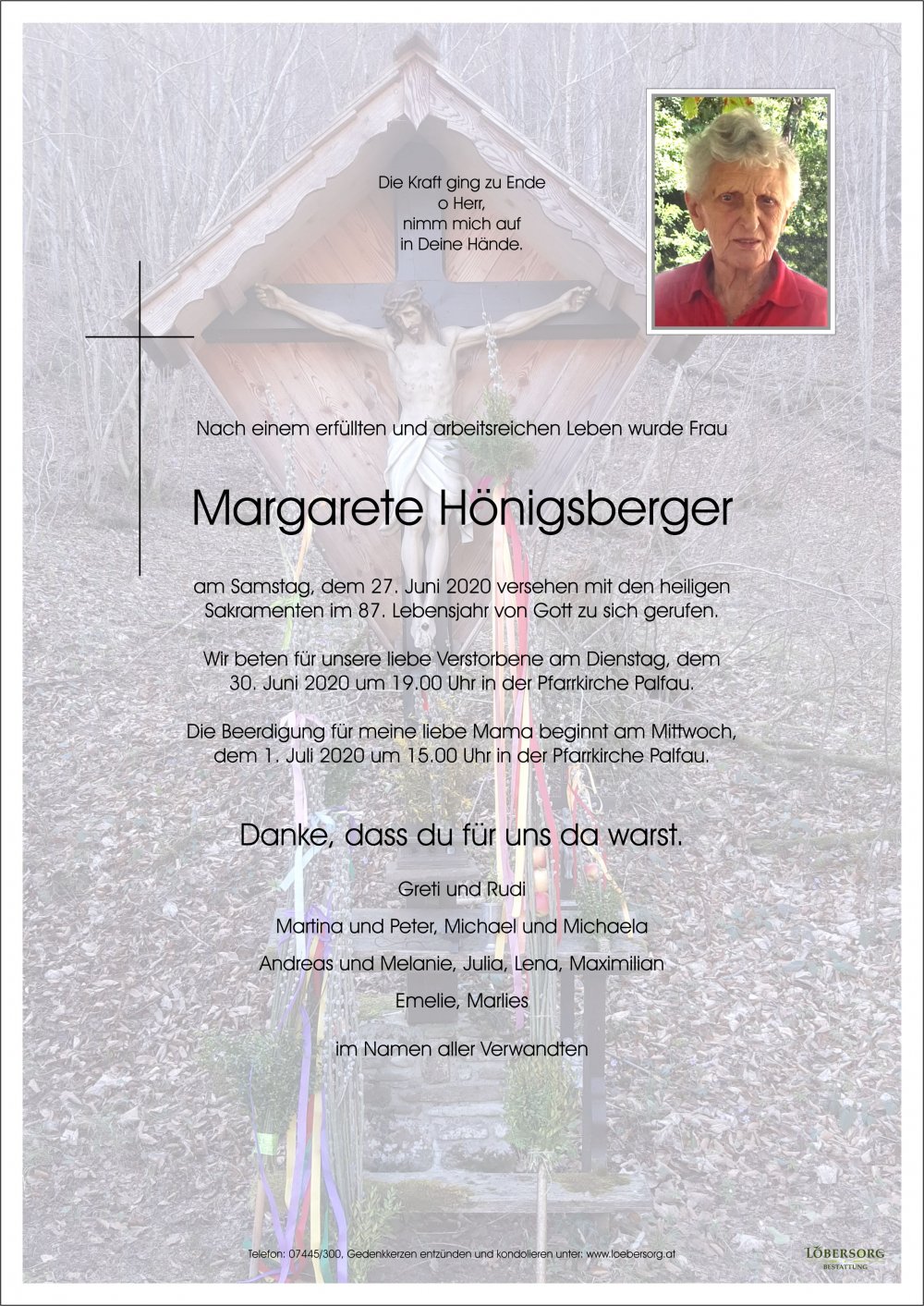 Parte von Margarete Hönigsberger