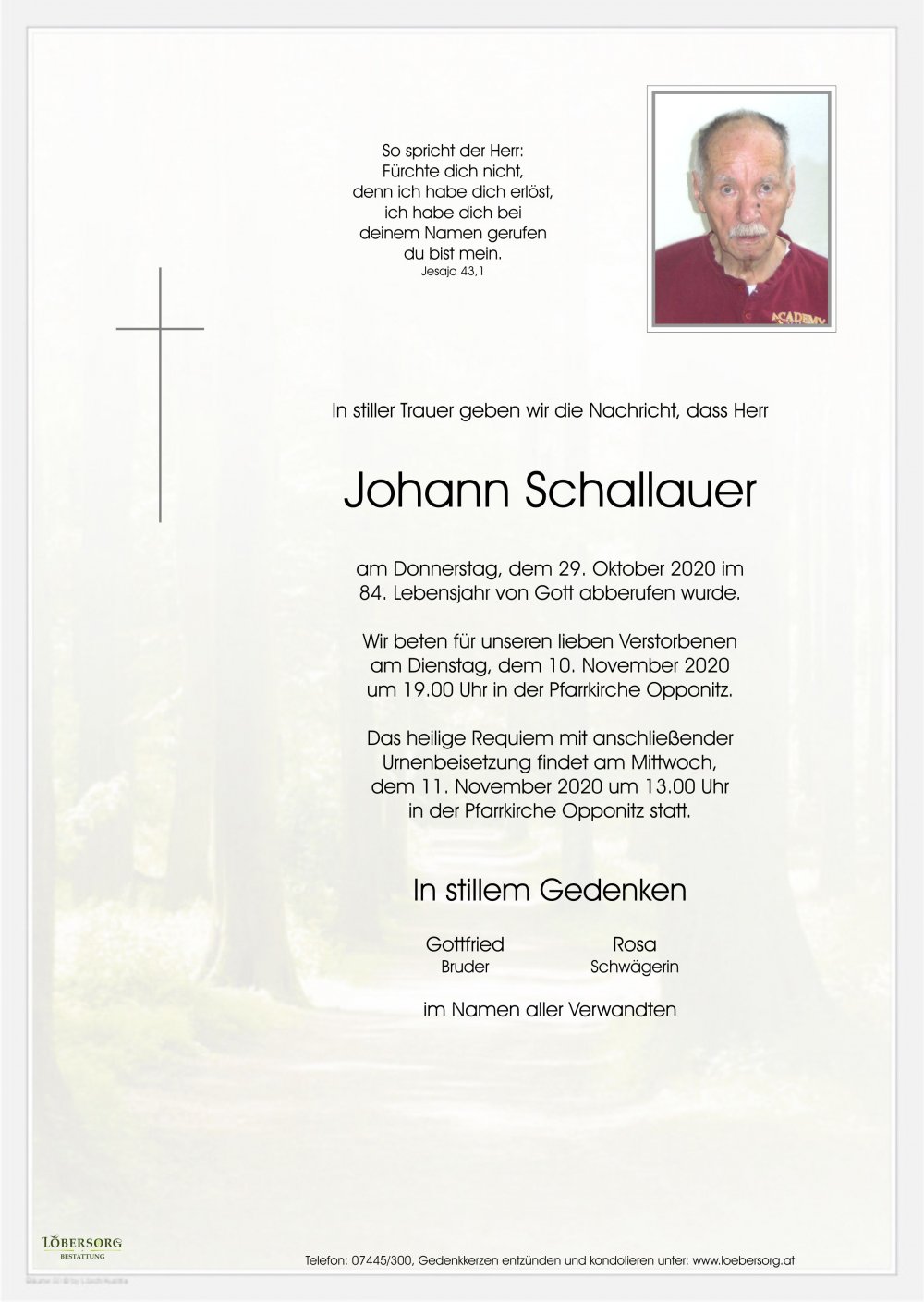 Parte von Johann Schallauer