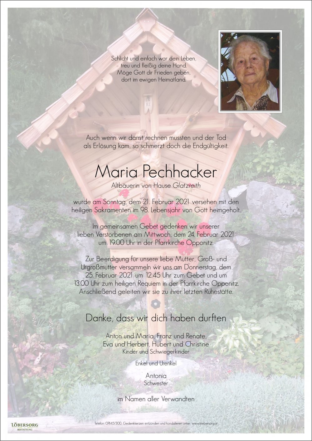 Parte von Maria Pechhacker