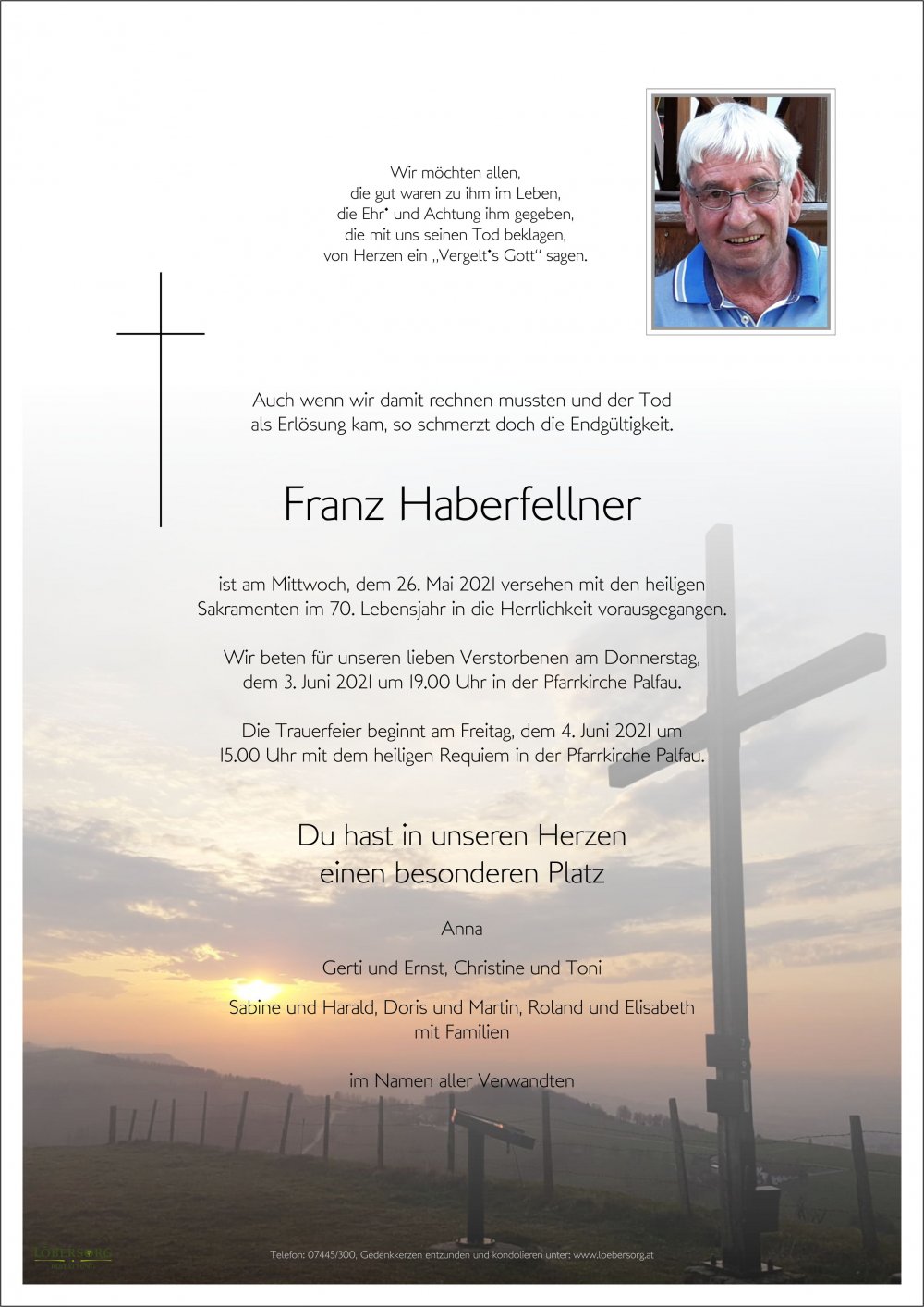 Parte von Franz Haberfellner