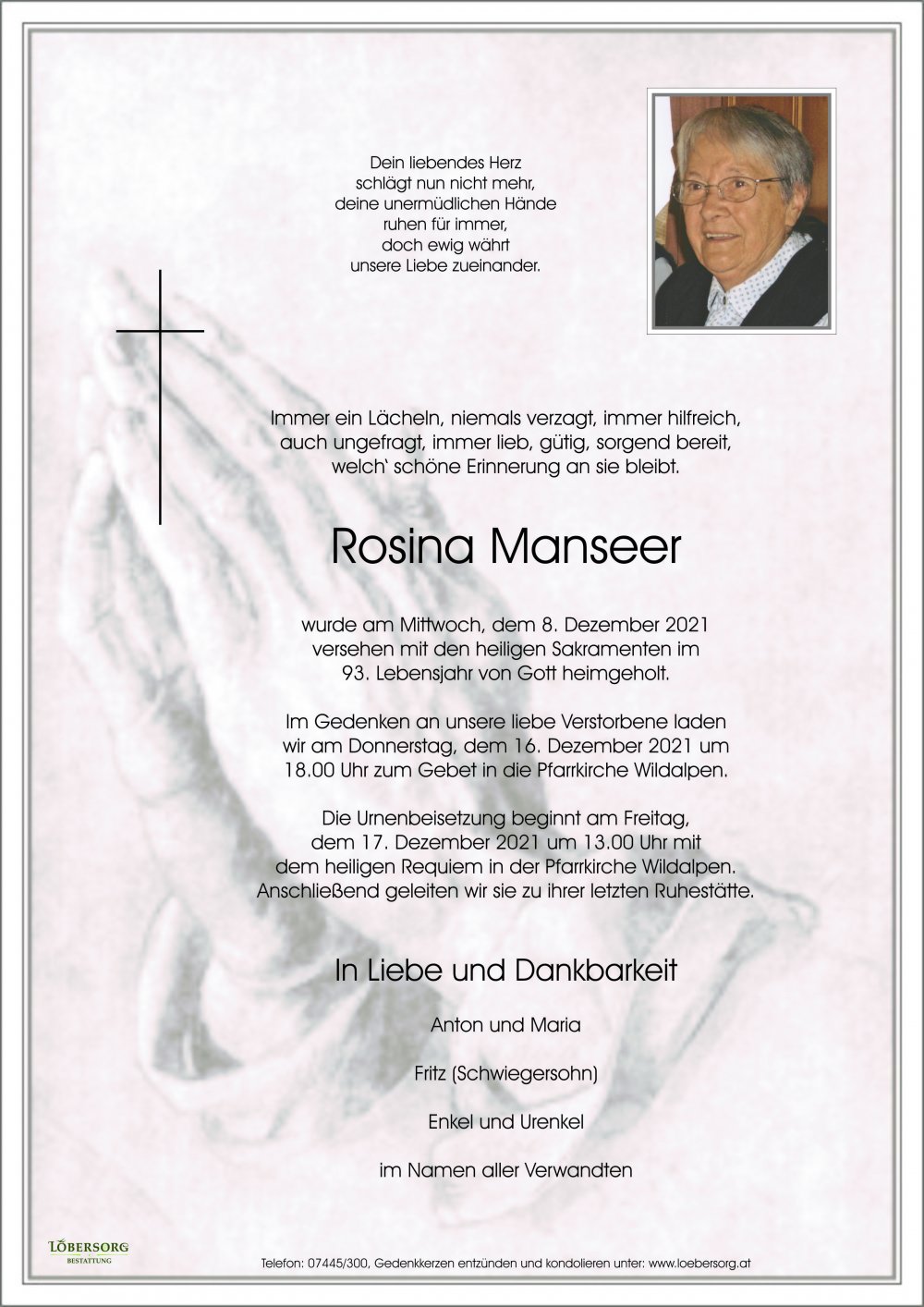 Parte von Rosina Manseer