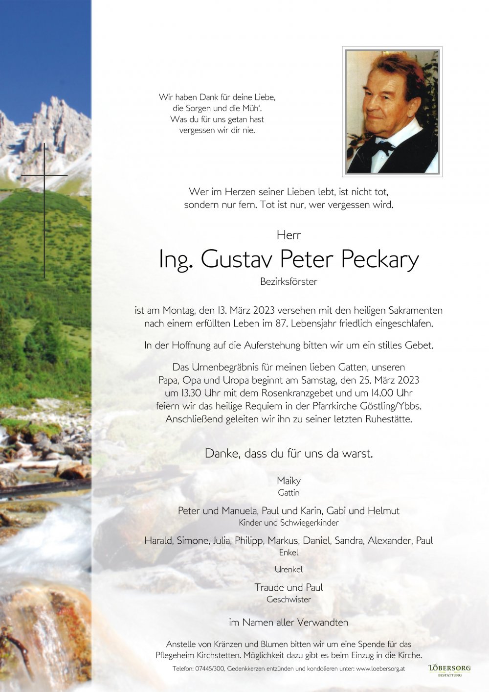 Parte von Ing. Gustav Peter Peckary