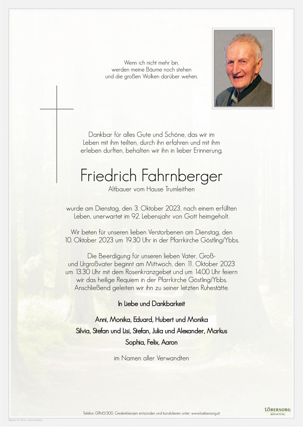 Parte von Friedrich Fahrnberger