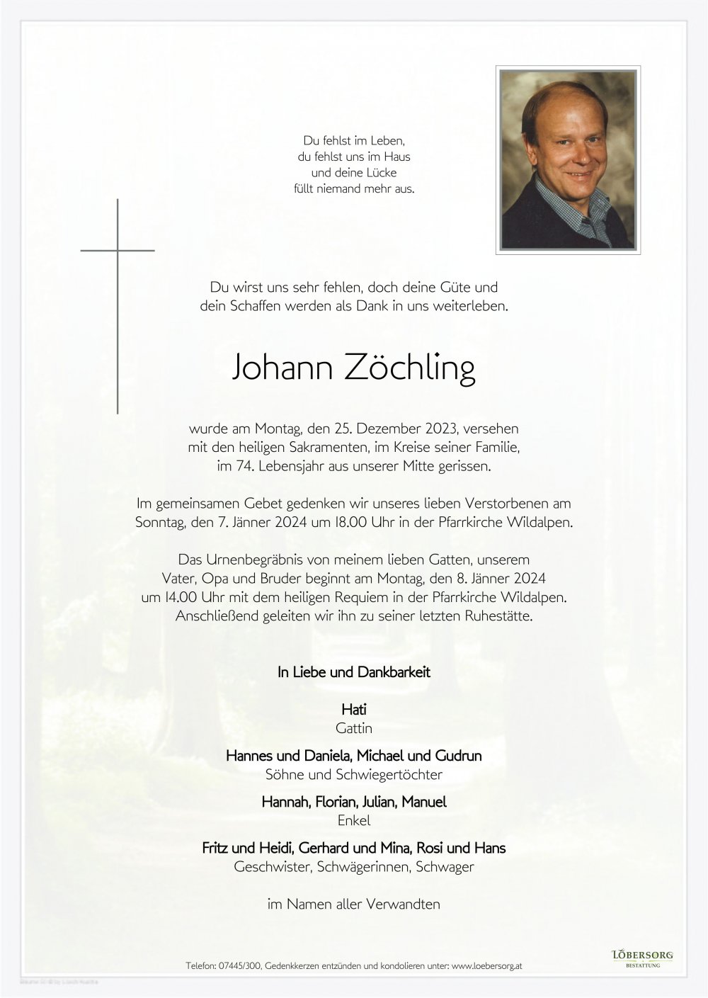 Parte von Johann Zöchling