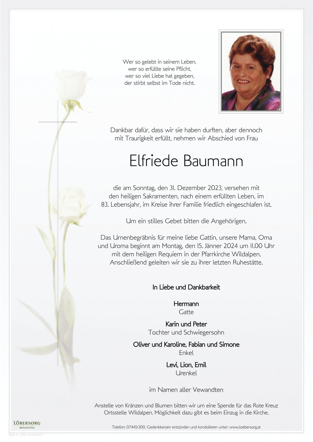 Parte von Elfriede Baumann