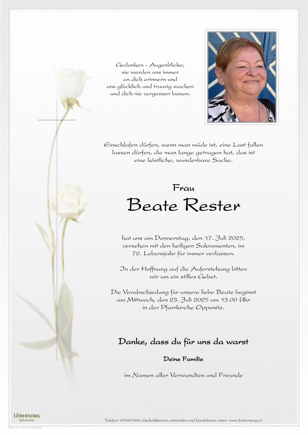 Parte von Beate Rester