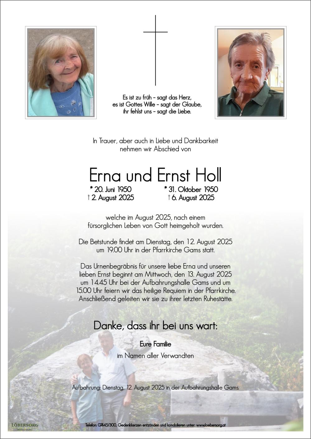 Parte von Erna und Ernst Holl