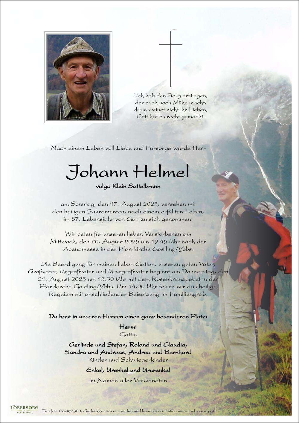Parte von Johann Helmel