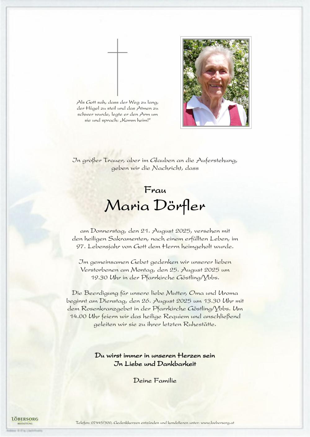 Parte von Dörfler Maria