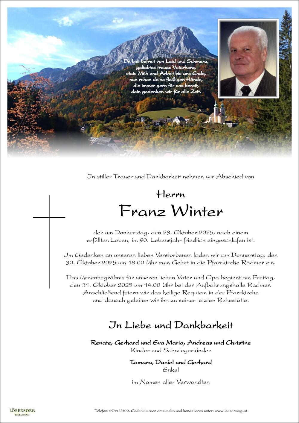 Parte von Franz Winter