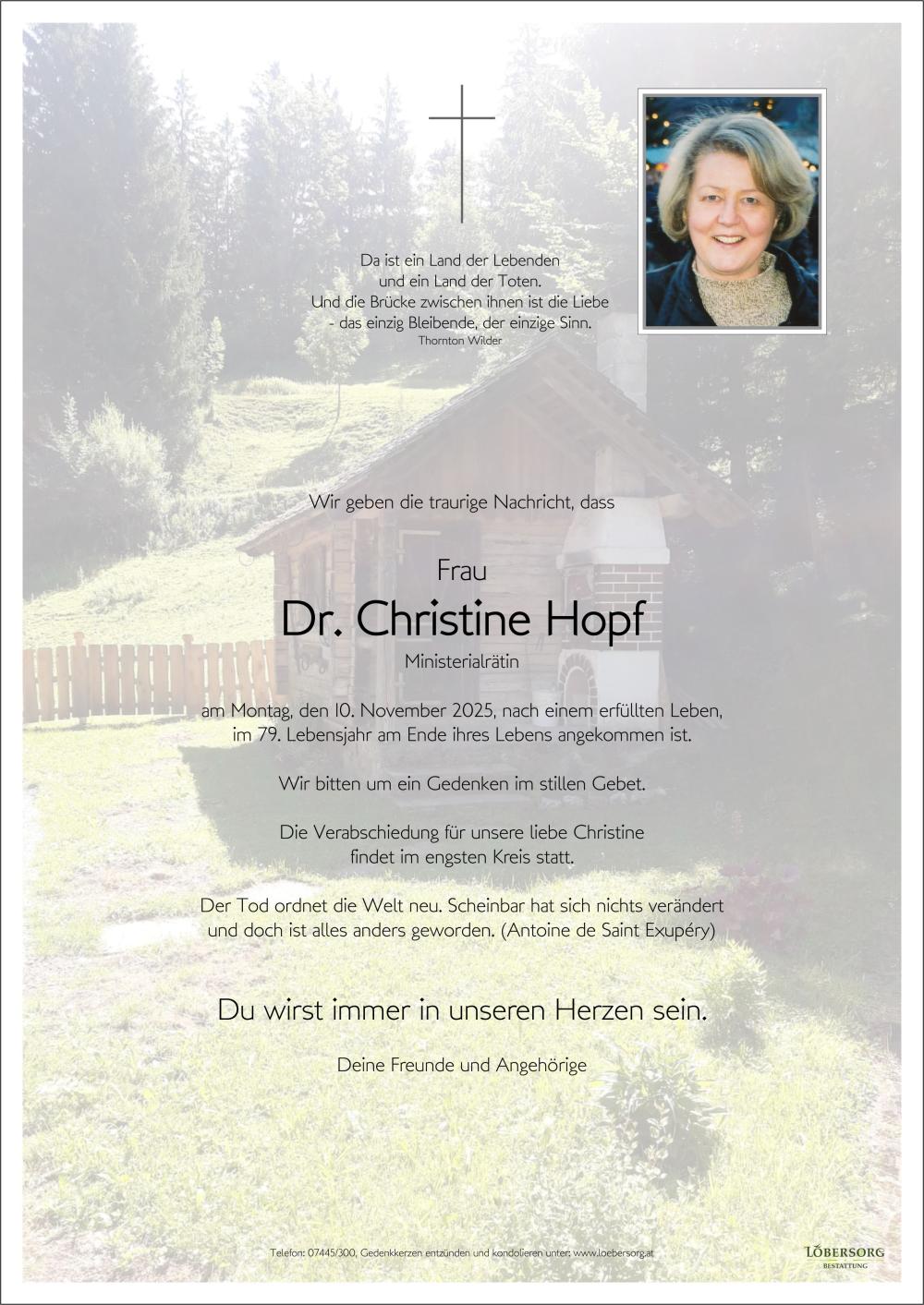 Parte von Dr. Christine Hopf