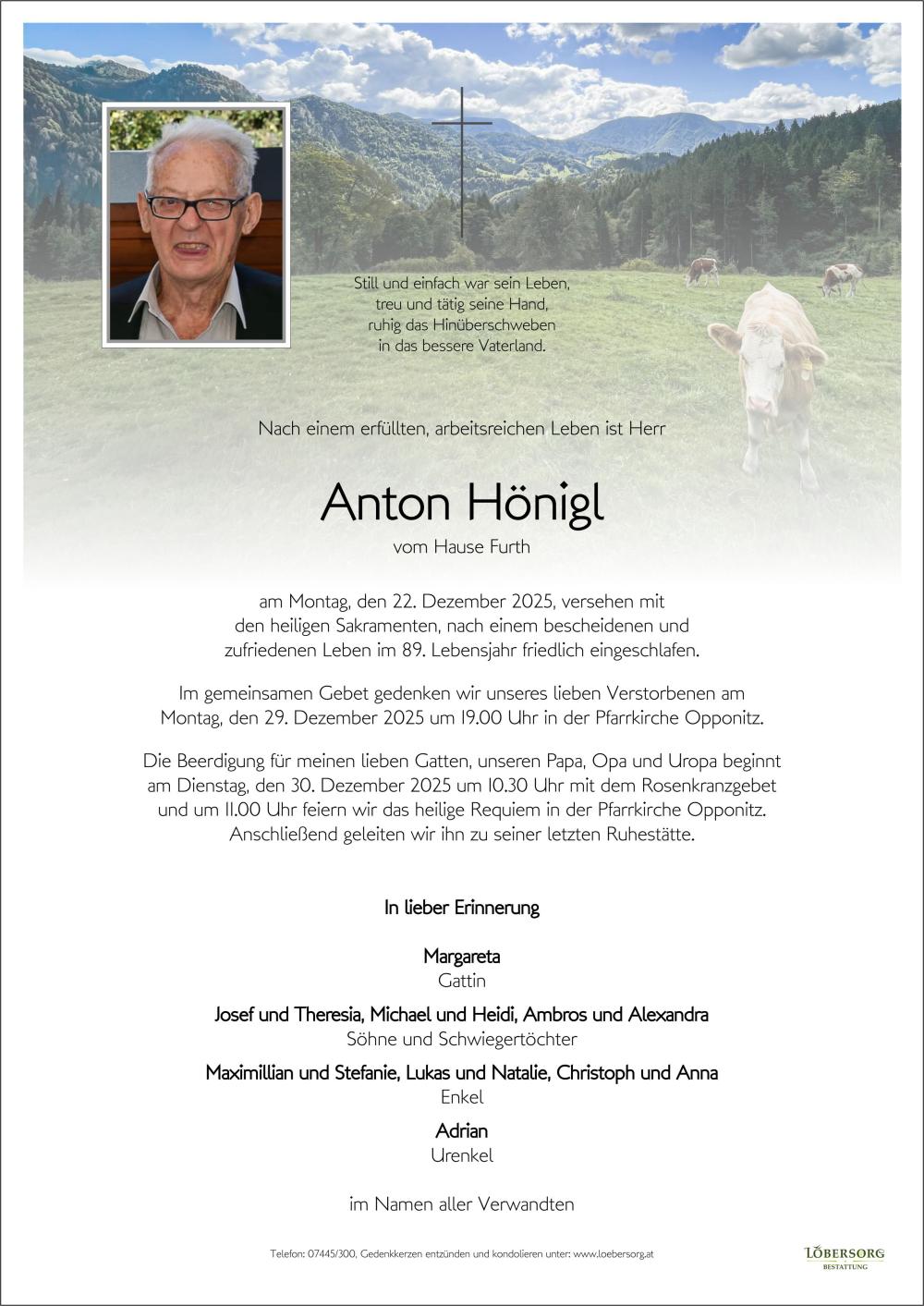 Parte von Anton Hönigl